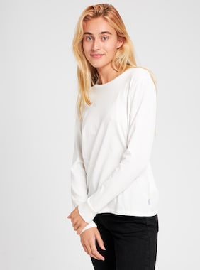 Women's Burton Classic Blank Long Sleeve T-Shirt shown in Stout White