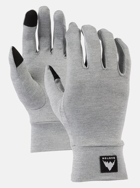 Burton Touchscreen Glove Liner shown in Gray Heather