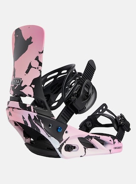 Women's Burton Lexa Re:Flex Snowboard Bindings shown in Pink / Black