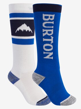 Kids' Burton Weekend Midweight Socks (2 Pack) shown in Stout White / Lapis Blue