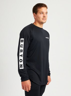 Men's Burton Roadie Base Layer Tech T-Shirt shown in True Black