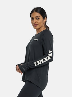 Women's Burton Roadie Base Layer Tech T-Shirt shown in True Black