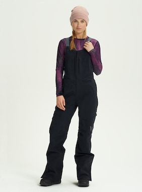 Women's Burton [ak] Kimmy GORE‑TEX 3L Stretch Bib Pants shown in True Black