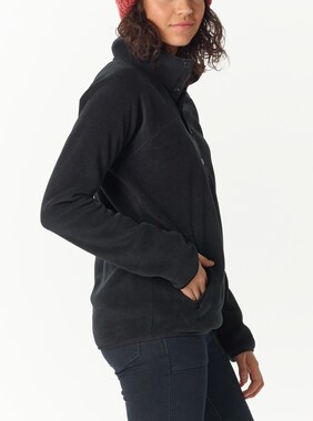 Women's Burton Hearth Fleece Pullover shown in True Black