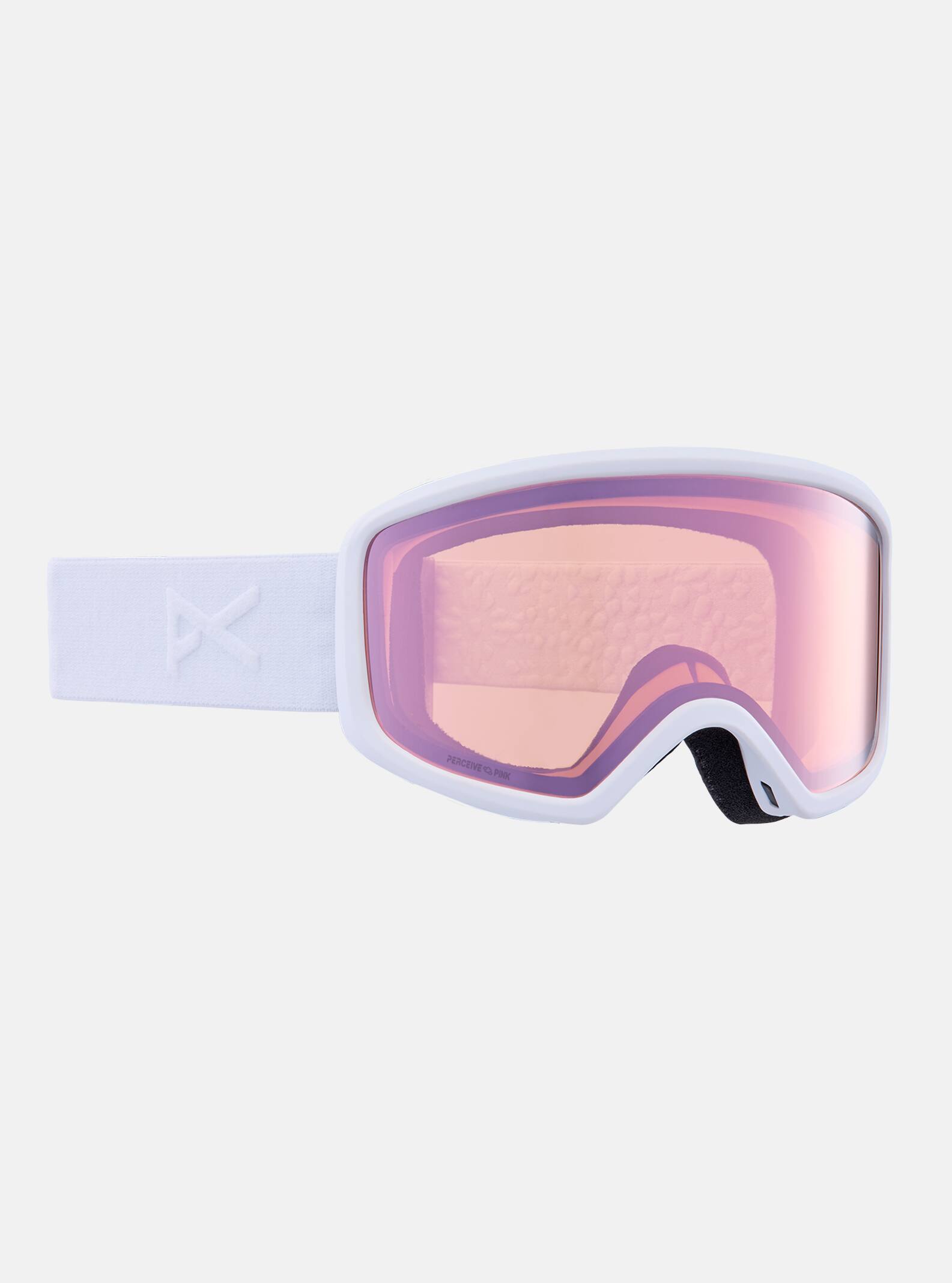 Anon - Masque Deringer + écran de rechange, Frame: White, Lens: Perceive Cloudy Pink (53% / S1), Spa