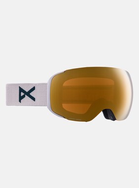 Anon M2 Low Bridge Fit Goggles + Bonus Lens + MFI® Face Mask shown in Frame: Warm Gray, Lens: Perceive Sunny Bronze (17% / S3), Spare Lens: Perceive Cloudy Burst (59% / S1)