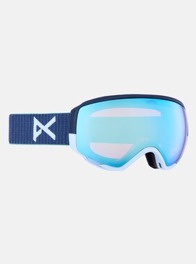 Anon WM1 Low Bridge Fit Goggles + Bonus Lens + MFI® Face Mask shown in Frame: Navy, Lens: Perceive Variable Blue (21% / S2), Spare Lens: Perceive Cloudy Pink (53% / S1)