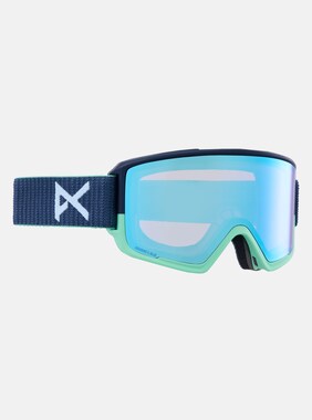 Anon M3 Low Bridge Fit Goggles + Bonus Lens + MFI® Face Mask shown in Frame: Navy, Lens: Perceive Variable Blue (21% / S2), Spare Lens: Perceive Cloudy Pink (53% / S1)