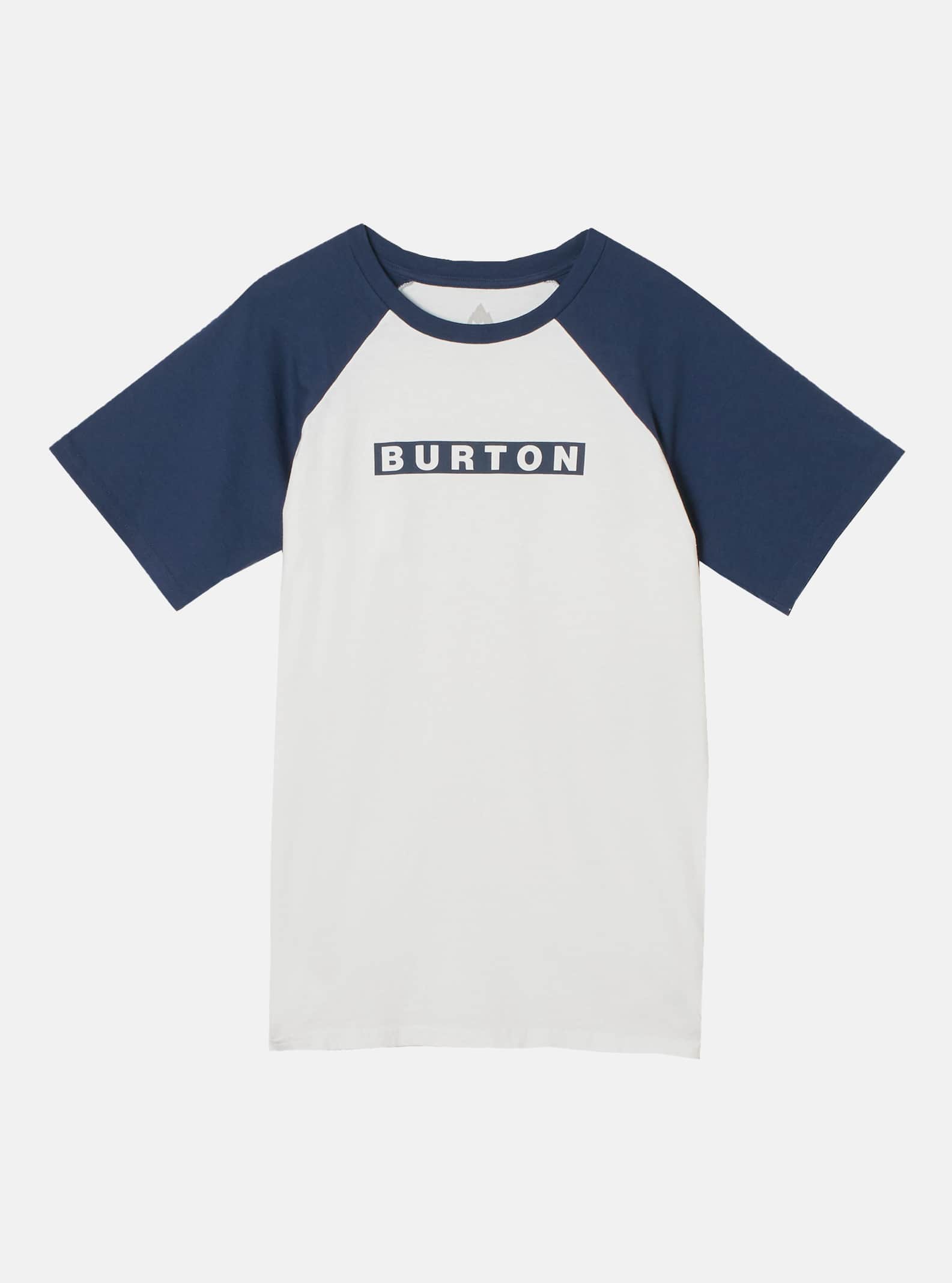Burton Vault kortärmad t-shirt för barn, Stout White / Dress Blue, M