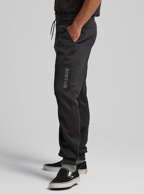 Men's Burton Oak Fleece Pants shown in True Black Heather