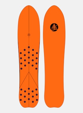Burton Family Tree Backseat Driver Pow Surfing Snowboard shown in Graphic