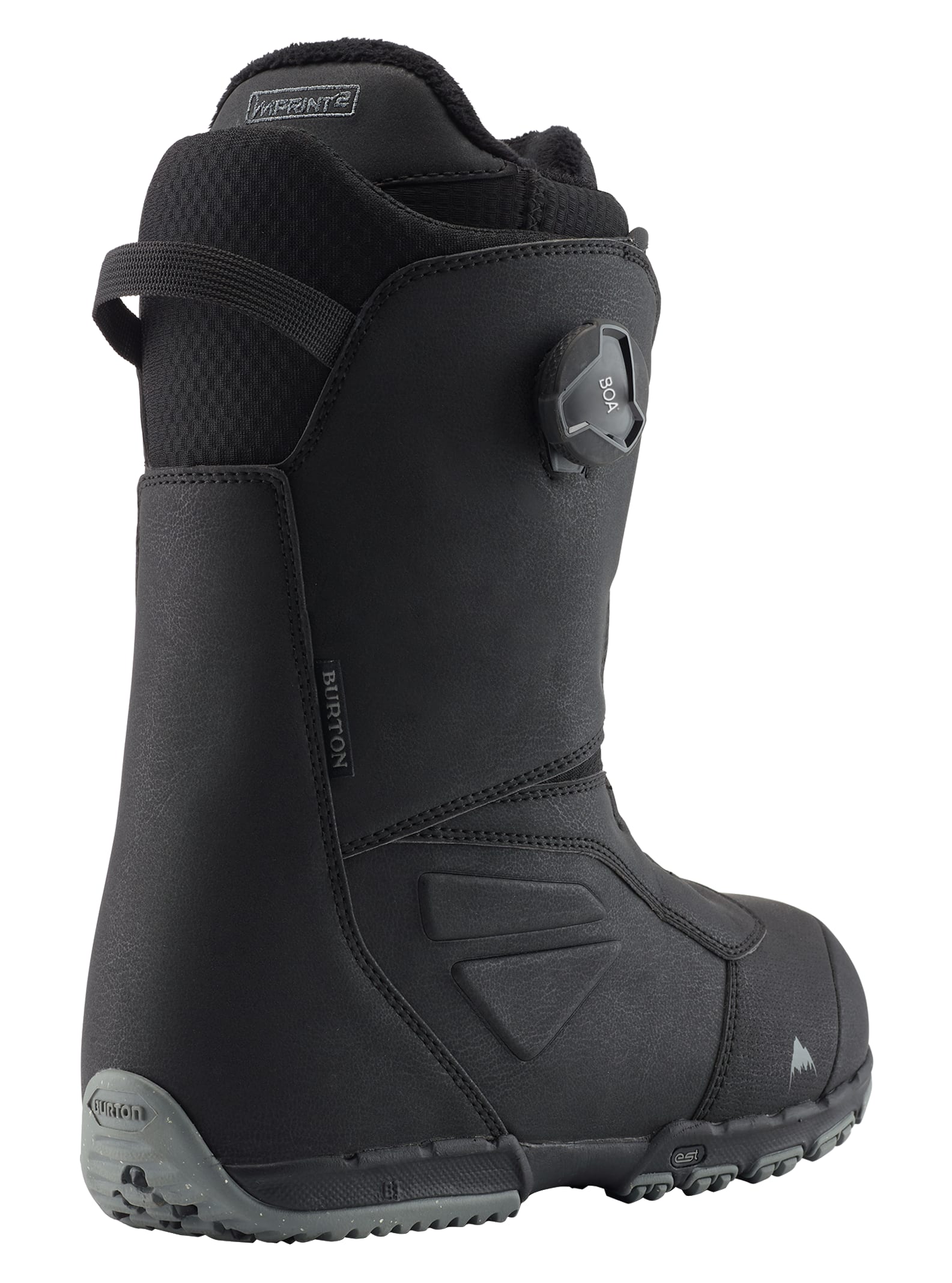8.0 Black/Blue Burton Mens Rampant Snowboard Boots 