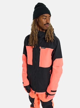 Men's Burton Frostner 2L Jacket shown in True Black / Tetra Orange
