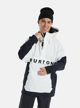 Men's Burton Frostner 2L Anorak Jacket shown in Stout White / True Black