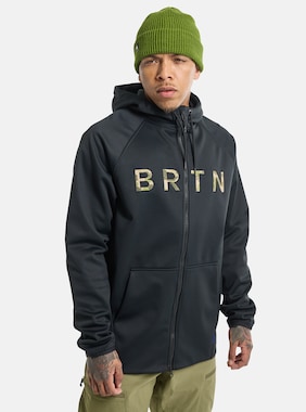 Men's Burton Crown Weatherproof Full-Zip Fleece shown in True Black