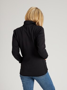 Women's Burton Multipath Full-Zip Fleece shown in True Black