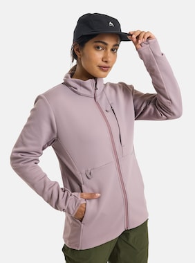 Women's Burton Multipath Full-Zip Fleece shown in Elderberry