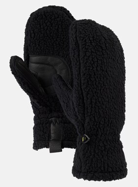 Women's Burton Stovepipe Fleece Mittens shown in True Black Heather