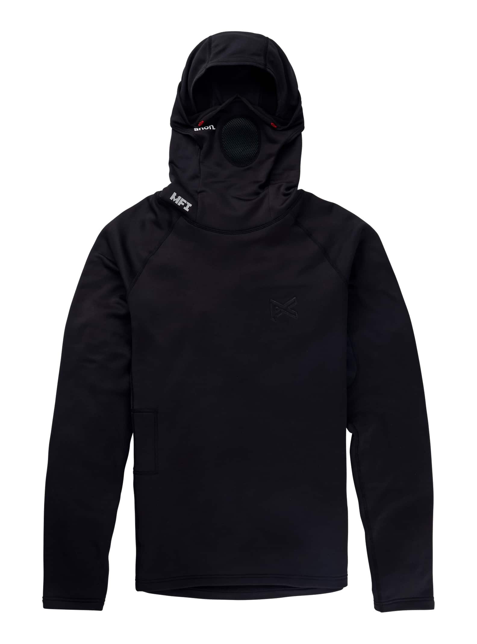 Anon - T-shirt à manches longues avec cagoule passe-montagne MFI® Power Dry®, Black, M