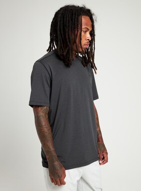 Men's Burton Multipath Essential Tech Short Sleeve T-Shirt shown in True Black Heather
