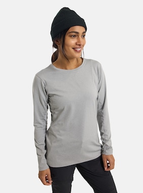 Women's Burton Multipath Essential Tech Long Sleeve T-Shirt shown in Sharkskin Heather