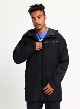 Men's Burton Veridry 2L Rain Jacket shown in True Black