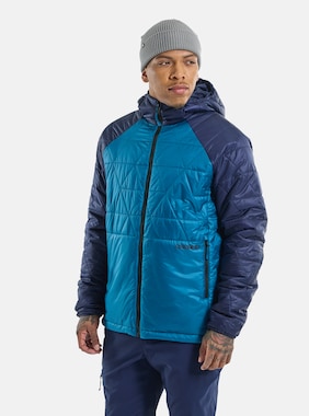 Men's Burton Versatile Heat Hooded Synthetic Insulated Jacket shown in Lyons Blue / Dress Blue