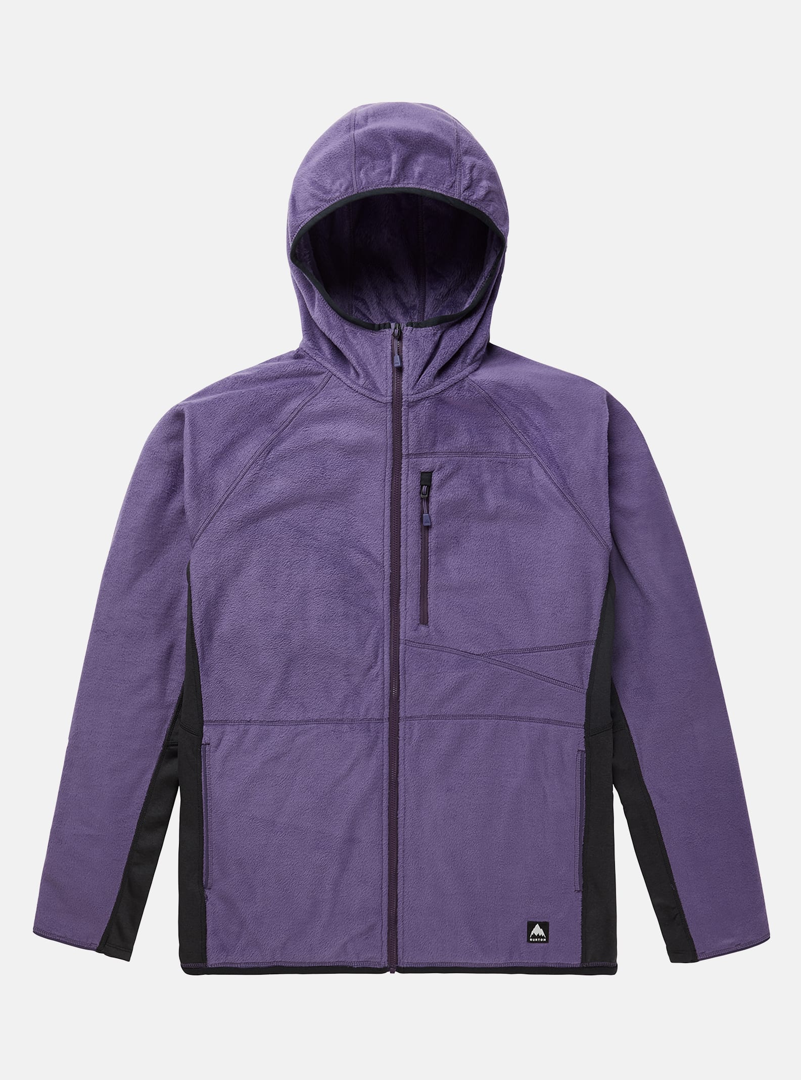 Burton - Polaire zippée à capuche Stockrun Warmest homme, Violet Halo / True Black, M