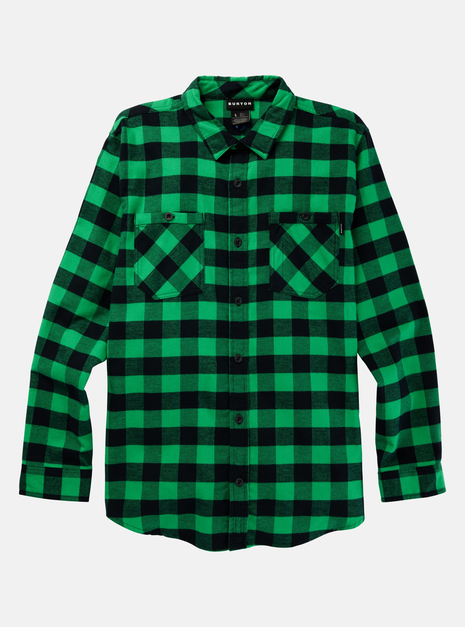 Burton - Chemise en flanelle à manches longues Favorite homme, Clover Green Buffalo Plaid, XXS