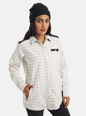 Women's Burton Favorite Performance Long Sleeve Flannel shown in Stout White Performer Plaid