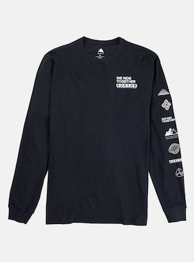 Men's Burton Woodmere Long Sleeve T-Shirt shown in True Black