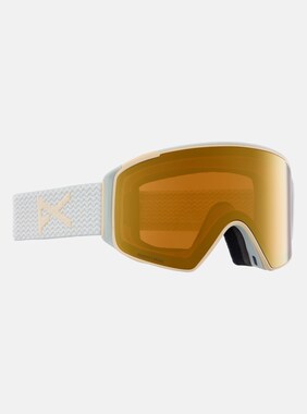 Anon M4S Low Bridge Fit Goggles (Cylindrical) + Bonus Lens + MFI® FACE MASK shown in Frame: Jade, Lens: Perceive Sunny Bronze (17% / S3), Spare Lens: Perceive Cloudy Burst (59% / S1)
