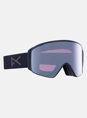Anon M4S Goggles (Cylindrical) + Bonus Lens + MFI® Face Mask shown in Frame: Smoke, Lens: Perceive Sunny Onyx (6% / S4), Spare Lens: Perceive Variable Violet (34% / S2)
