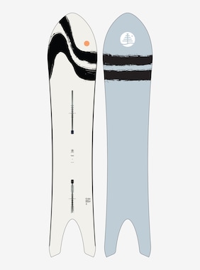 Burton Family Tree Forager Camber Snowboard shown in Graphic