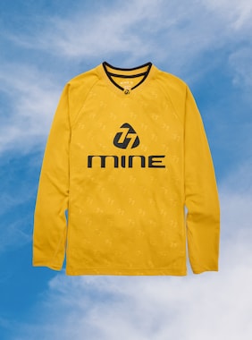 Burton MINE77 Futbol Long Sleeve Jersey shown in Shatter Yellow