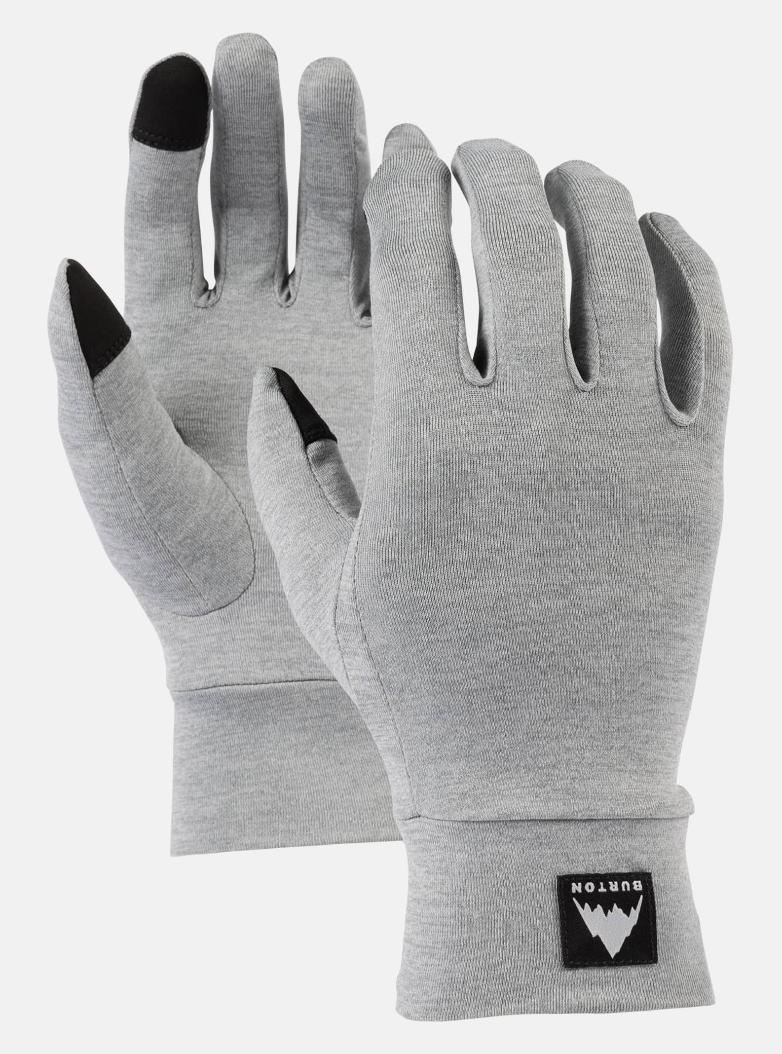 Burton - Sous-gants pour écran tactile, Gray Heather, LX