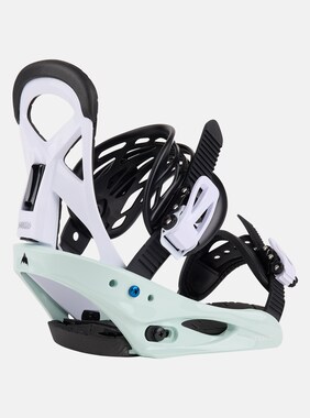 Kids' Burton Smalls Re:Flex Snowboard Bindings shown in Neo-Mint / White
