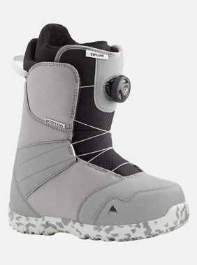 Kids' Burton Zipline BOA&reg; Snowboard Boots shown in Gray / Neo-Mint