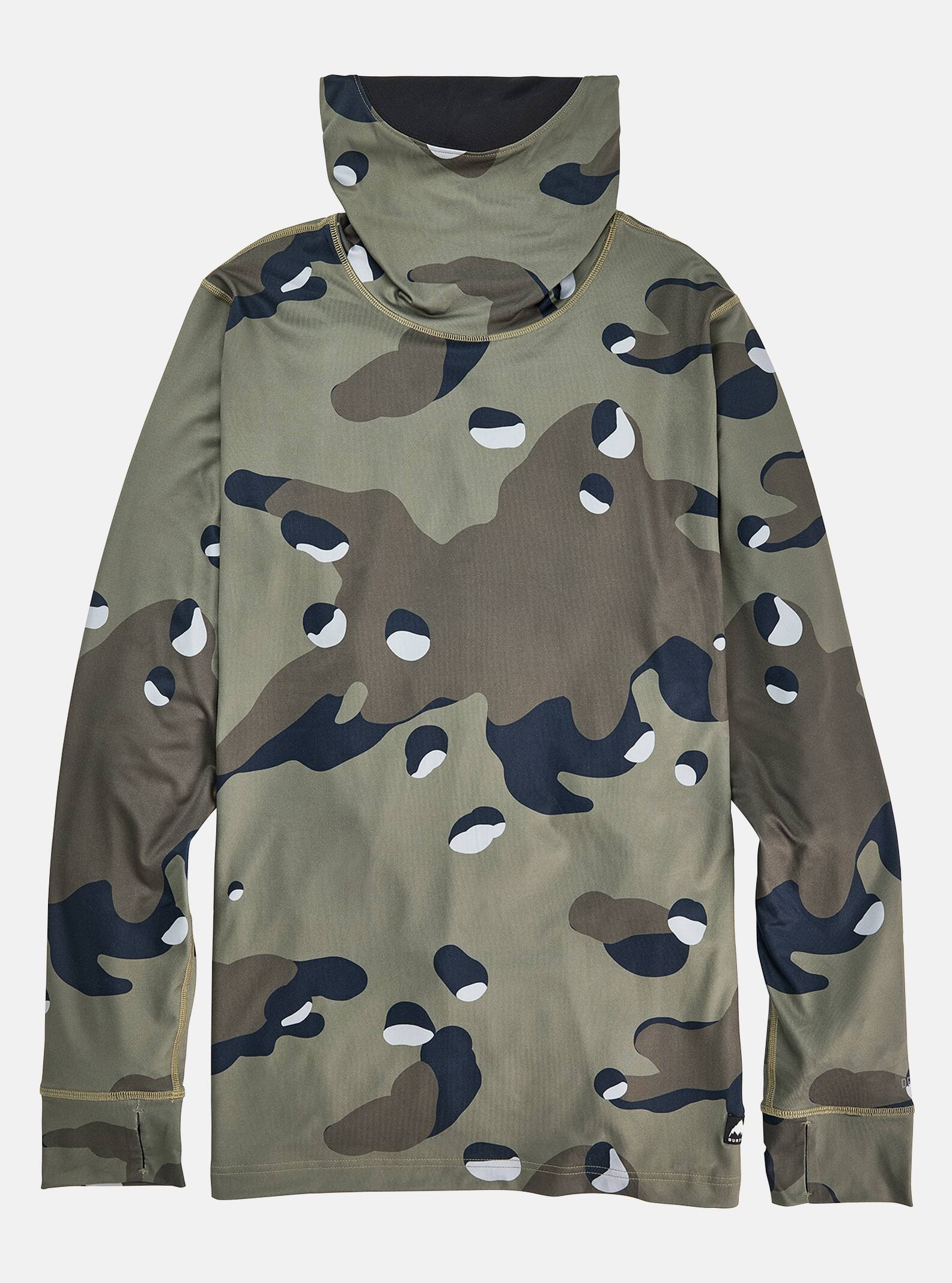 Burton - Chemise à col montant sous-vêtement intermédiaire homme, Forest Moss Cookie Camo, L