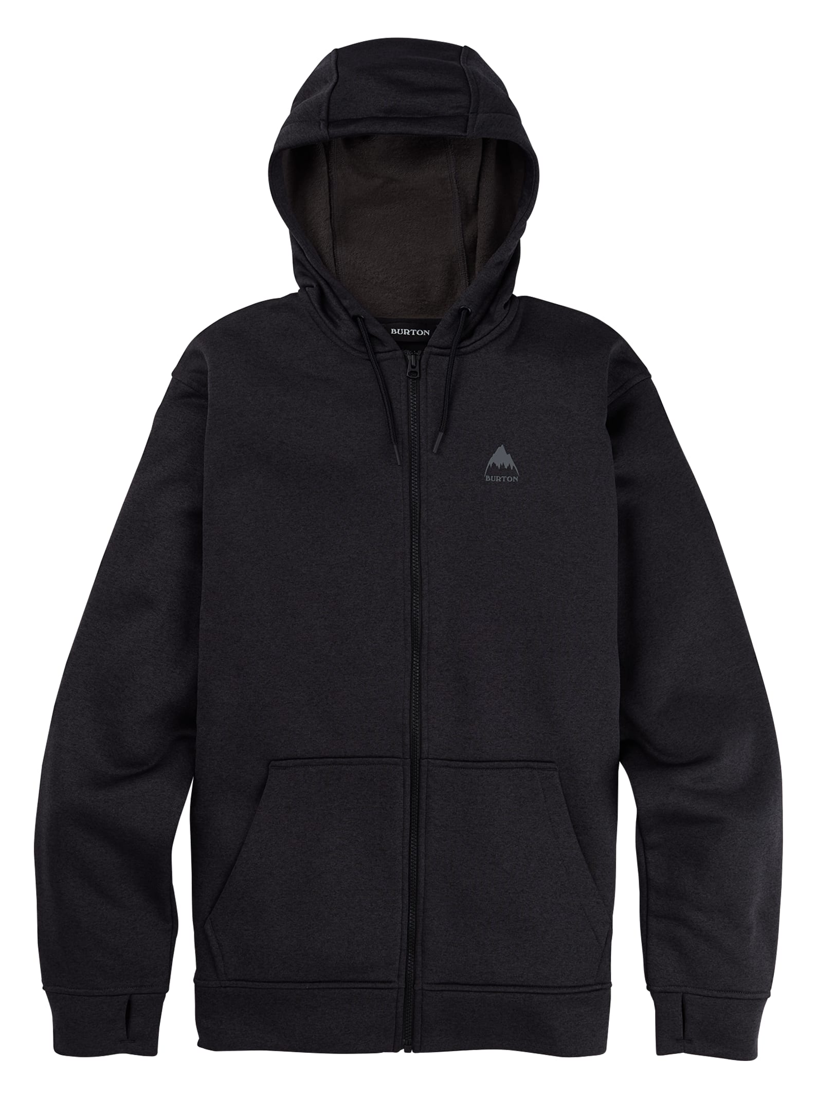 Burton – Sweat à capuche zippé Oak homme, True Black Heather, M