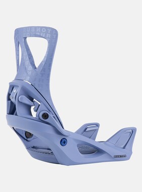 Women's Burton Step On&reg; Re:Flex Snowboard Bindings shown in Slate Blue / Logo