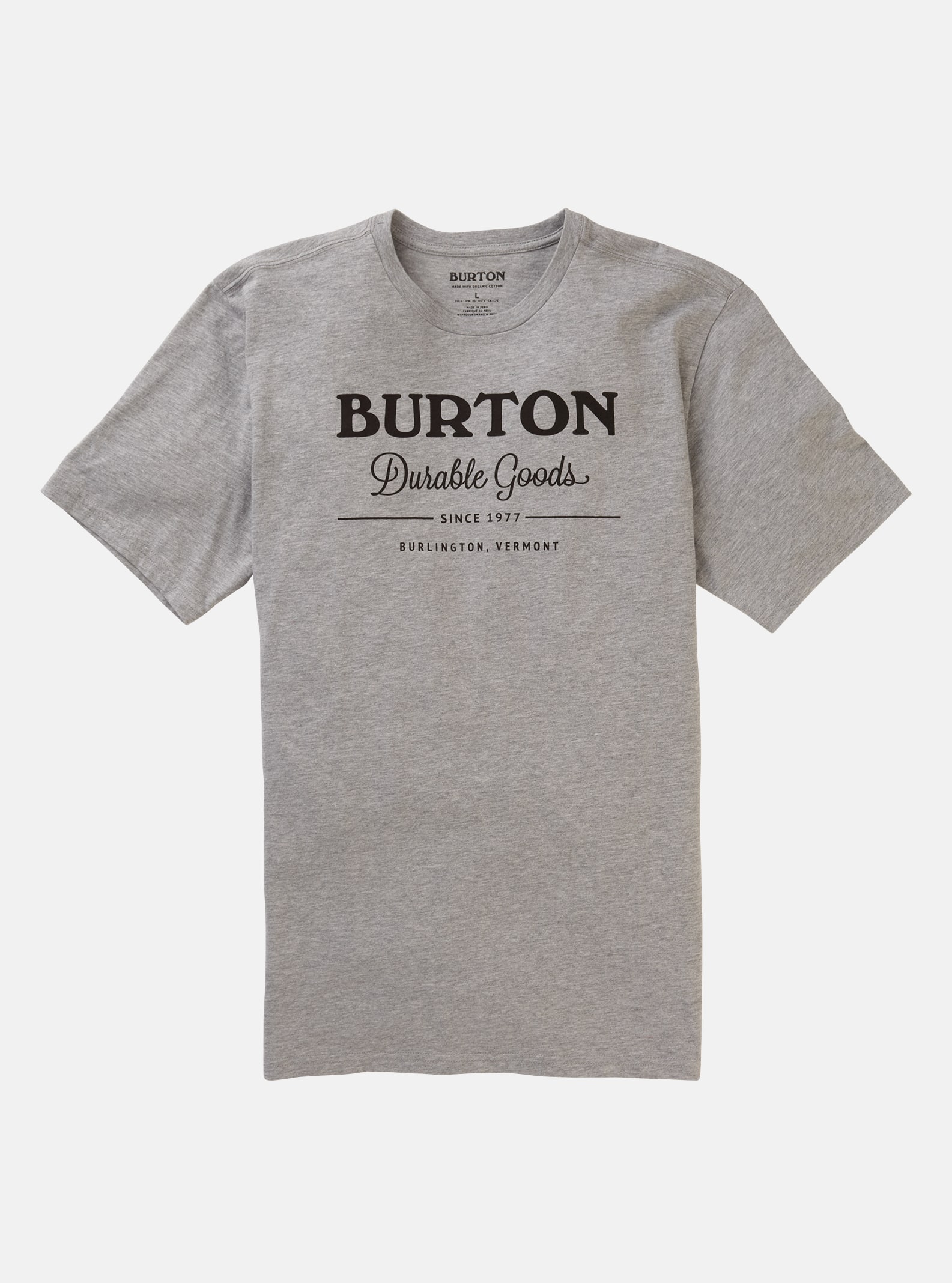 Burton - T-shirt à manches courtes Durable Goods, Gray Heather, L