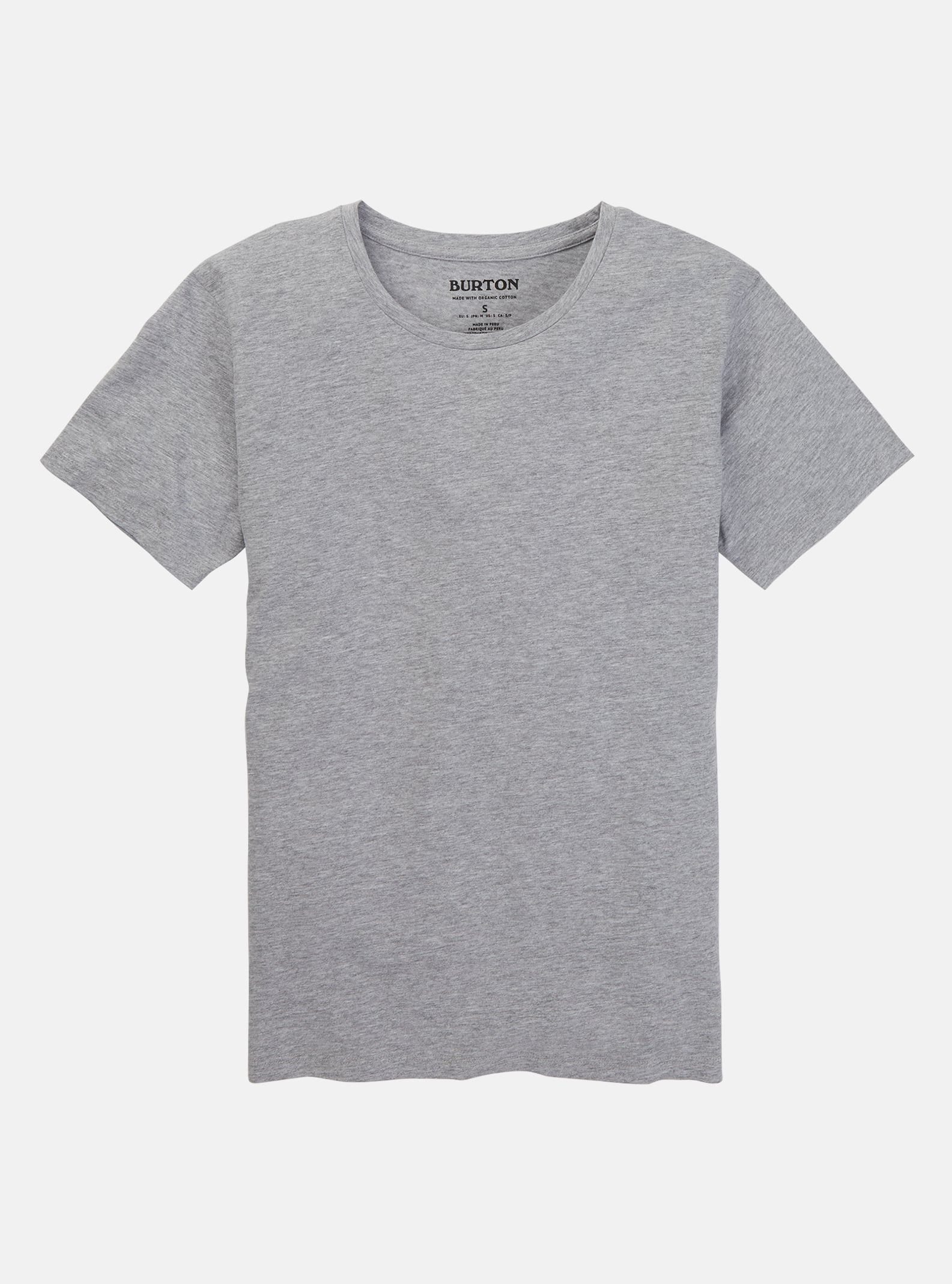 Burton Women's Classic Short Sleeve T-Shirt, Gray Heather, XL