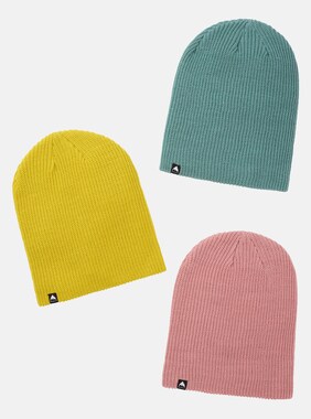 Burton Recycled DND Beanie (3 Pack) shown in Rock Lichen / Sulfur / Powder Blush