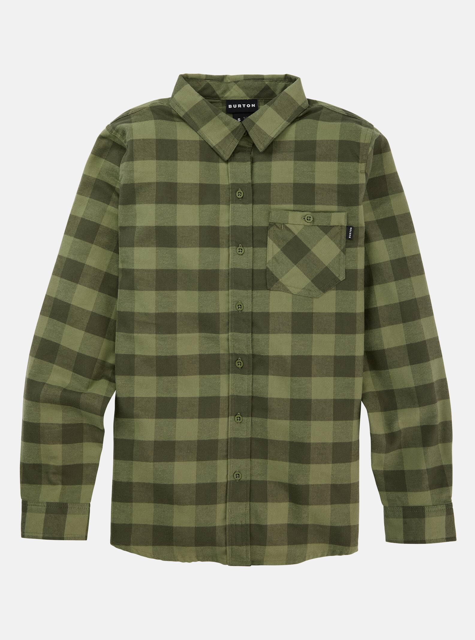 Burton - Chemise en flanelle à manches longues Favorite pour femme, Forest Moss Buffalo Plaid, M