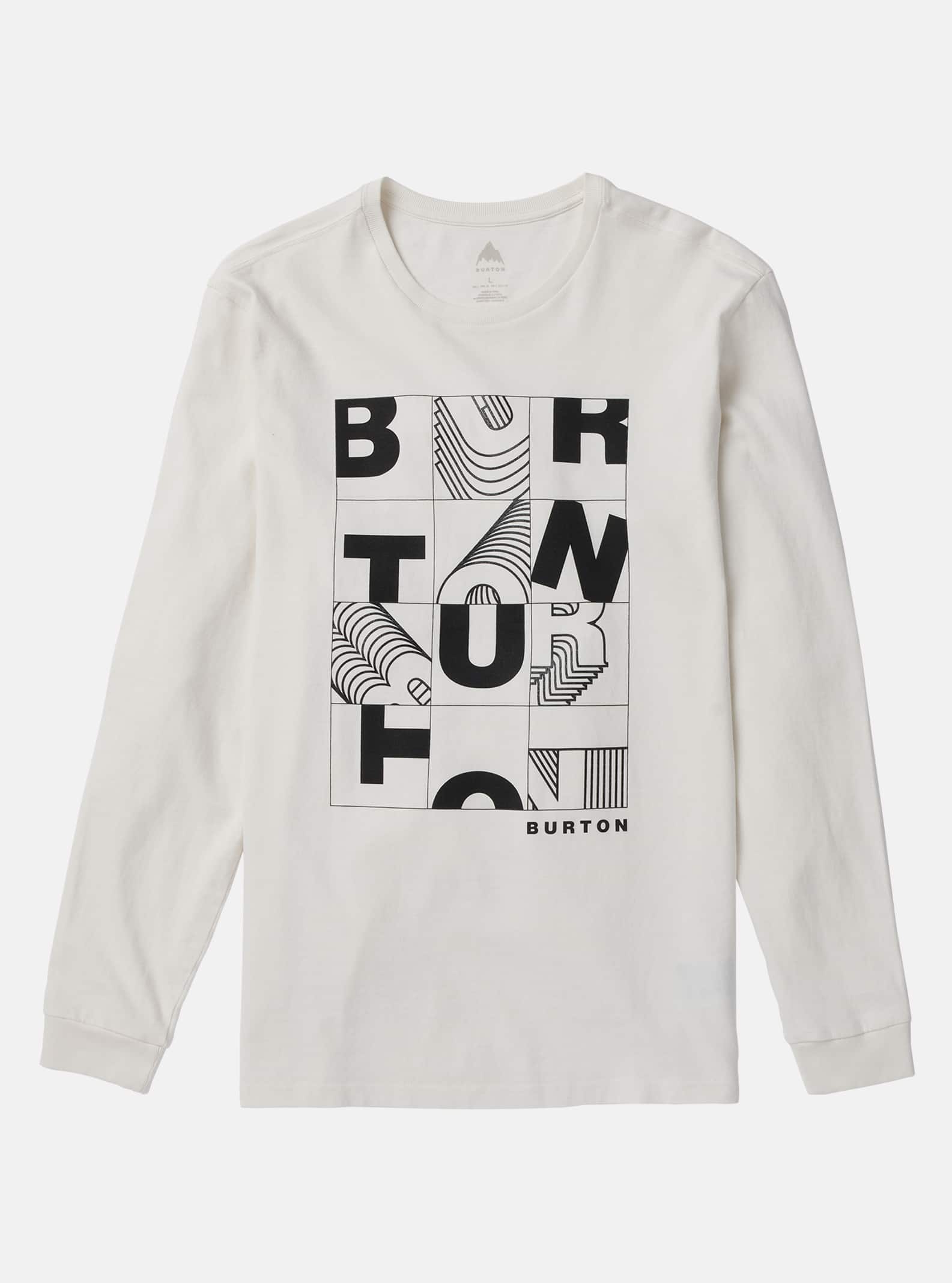 Burton - T-shirt à manches longues Airshot pour homme, Stout White, L