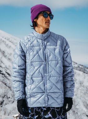 Men's Burton [ak] Baker Ultralight Down Jacket shown in Dusty Blue