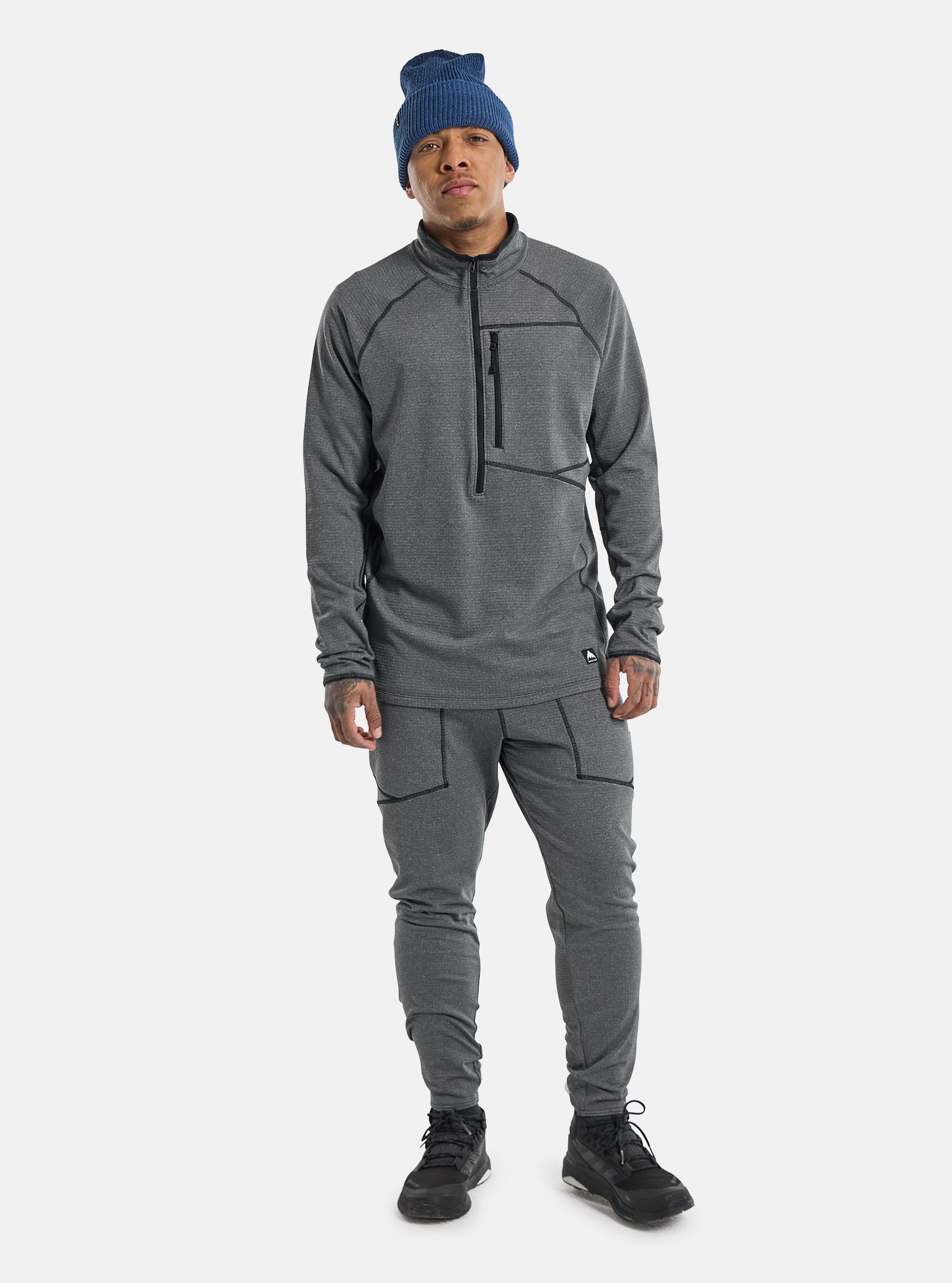 Polaire Demi-zippée Stockrun Grid Homme