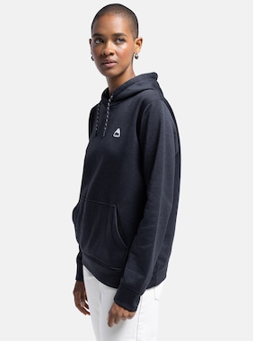 Women's Burton Oak Pullover Hoodie shown in True Black Heather