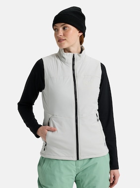 Women's Burton [ak]® Helium Stretch Insulated Vest shown in Gray Cloud